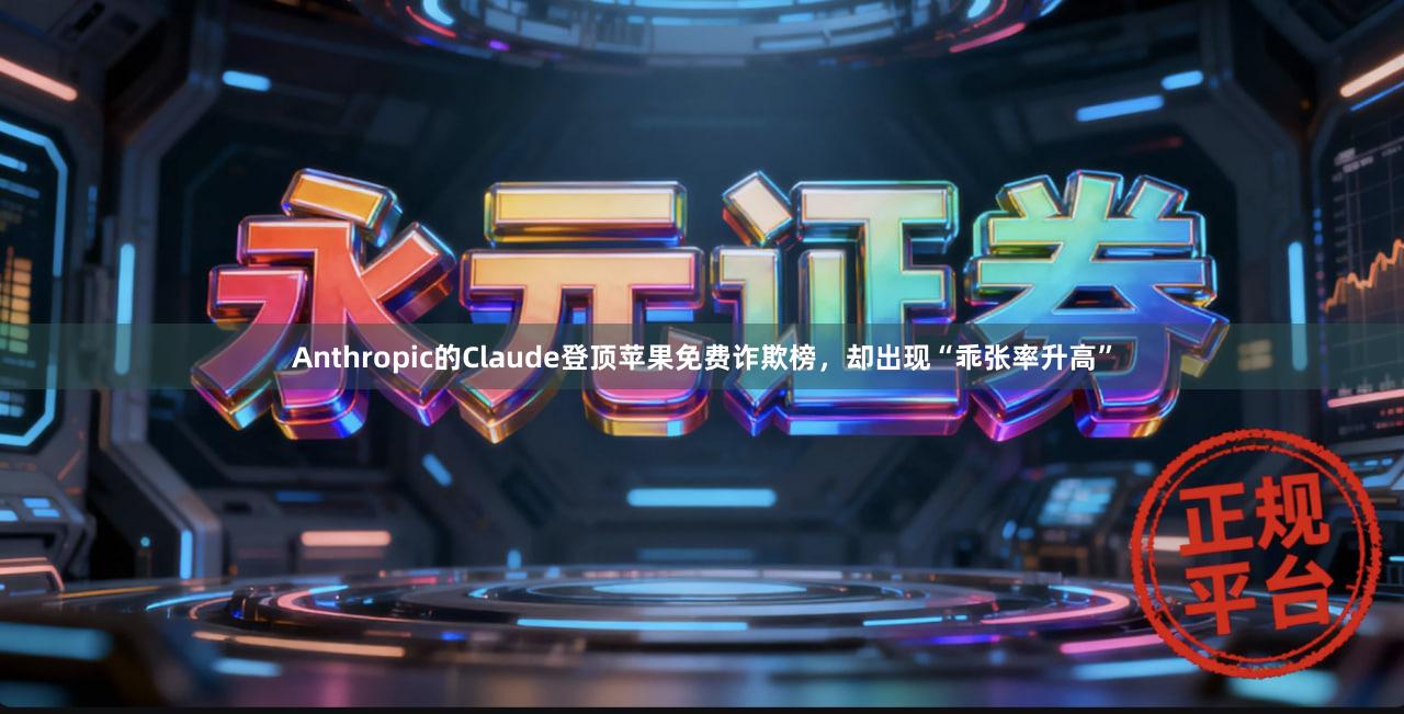 Anthropic的Claude登顶苹果免费诈欺榜，却出现“乖张率升高”